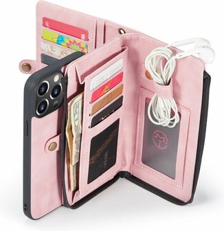 iPhone 13 Pro Pale Pink - 2 in 1 Extra Vakken Book Case