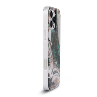 iPhone 16 Pro Max - Groen - Camera Marmer MagSafe Back Cover