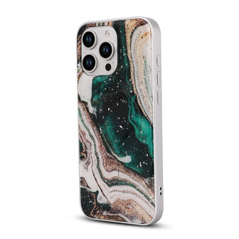 iPhone 16 Pro Max - Groen - Camera Marmer MagSafe Back Cover