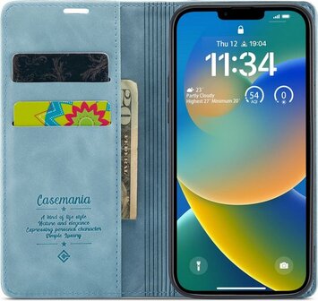 iPhone 14 Aqua Blue - Book Case