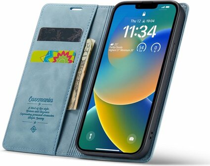 iPhone 14 Aqua Blue - Book Case