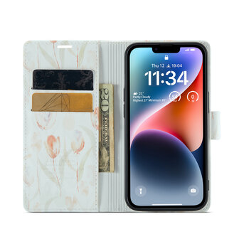 iPhone 14 met Tulpen Print - Book Case