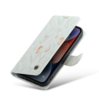 iPhone 14 met Tulpen Print - Book Case