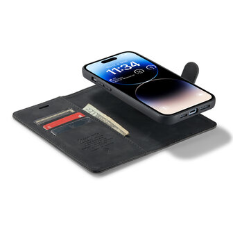 iPhone 13 Pro Charcoal Gray - 2 in 1 Book Case