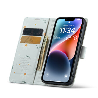iPhone 14 met Madeliefje Print - Book Case