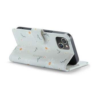 iPhone 14 met Madeliefje Print - Book Case