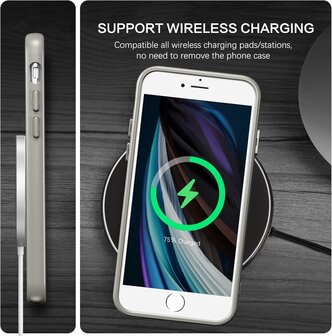 iPhone SE 2022 - Grijs - MagSafe Matte Armor met Cam Bescherming