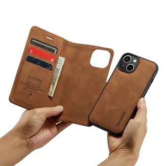 iPhone 15 Sienna Brown - 2 in 1 Book Case