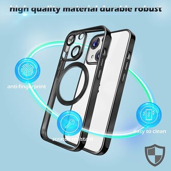 iPhone 15 Zwart - TPU Back Cover - Geschikt voor Magsafe