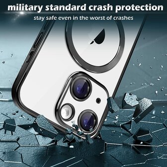 iPhone 15 Zwart - TPU Back Cover - Geschikt voor Magsafe