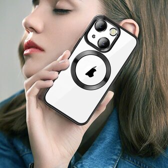 iPhone 15 Zwart - TPU Back Cover - Geschikt voor Magsafe