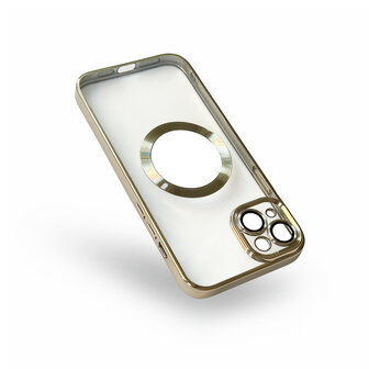 iPhone 14 Goud - TPU Back Cover Geschikt voor Magsafe