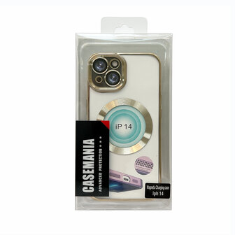 iPhone 14 Goud - TPU Back Cover Geschikt voor Magsafe
