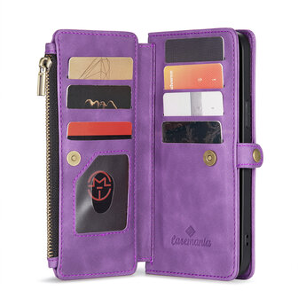 iPhone 15 Bright Lila - MagSafe Book Case met Rits