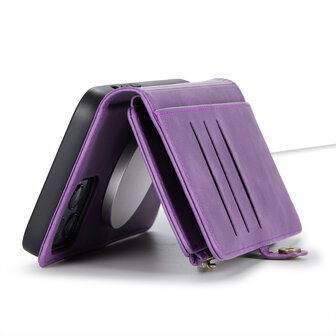 iPhone 15 Bright Lila - MagSafe Book Case met Rits