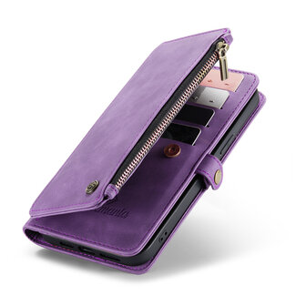 iPhone 15 Bright Lila - MagSafe Book Case met Rits