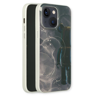 iPhone 15 Zwart - MagSafe TPU Marmer