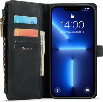 iPhone 13 Pro Charcoal Gray - Book Case met Rits