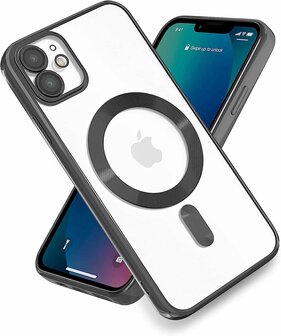 iPhone 11 Zwart - TPU Back Cover Geschikt voor Magsafe