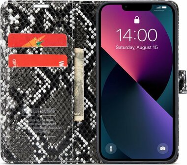 iPhone 13 Mini Zwart - Slangen Book Case