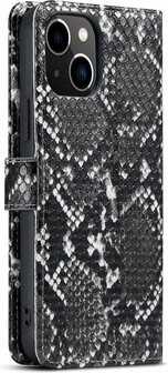 iPhone 13 Mini Zwart - Slangen Book Case