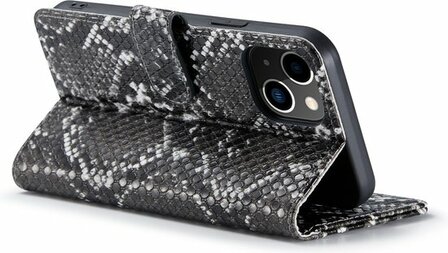 iPhone 13 Mini Zwart - Slangen Book Case