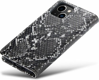 iPhone 13 Mini Zwart - Slangen Book Case