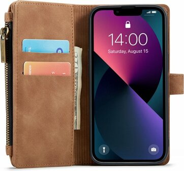 iPhone 13 Mini Sienna Brown - Book Case met Rits