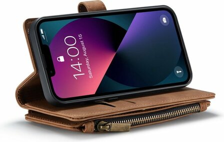 iPhone 13 Mini Sienna Brown - Book Case met Rits