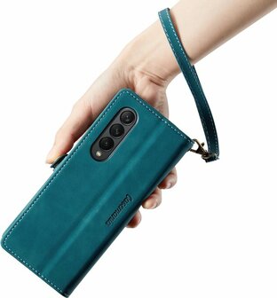 Samsung Z Fold 3 Emerald Green - Book Case met Rits
