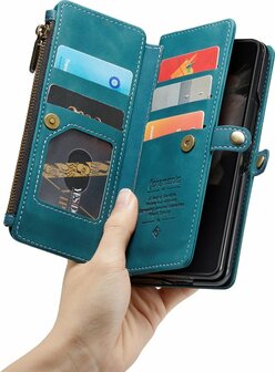 Samsung Z Fold 3 Emerald Green - Book Case met Rits