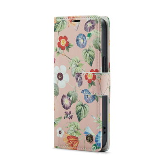 iPhone 14 met Bloemen Print - Book Case