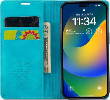 iPhone 14 Pro Max Azure Blue - Book Case