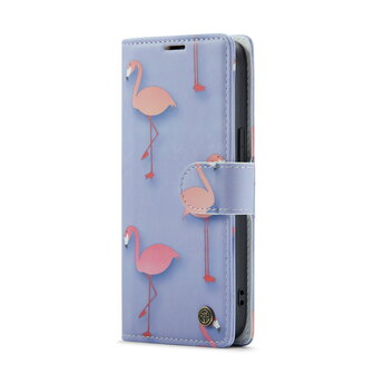 iPhone 14 met Flamingo Print - Book Case