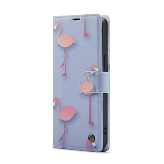 iPhone 14 Pro met Flamingo Print - Book Case