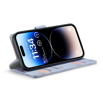 iPhone 14 Pro met Flamingo Print - Book Case