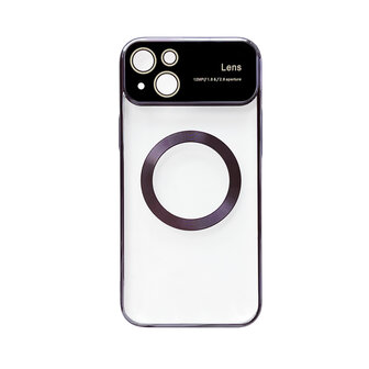 iPhone 15 Paars - MagSafe TPU Back Cover - Camera Protector