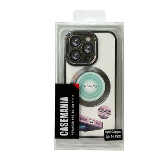 iPhone 14 Pro Zwart - TPU Back Cover Geschikt voor Magsafe