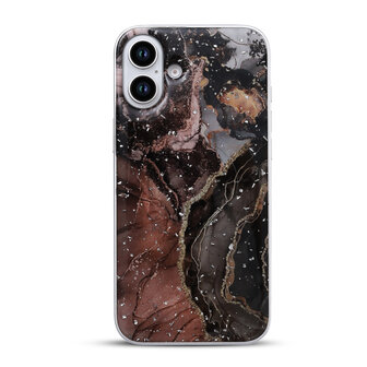 iPhone 16 Plus - Zwart - Camera Marmer MagSafe Back Cover