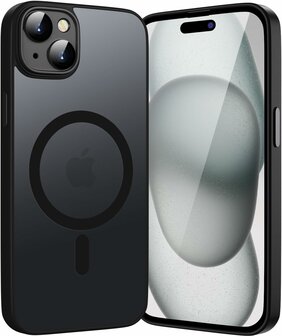iPhone 15 - Zwart - Matte Armor - Geschikt voor MagSafe
