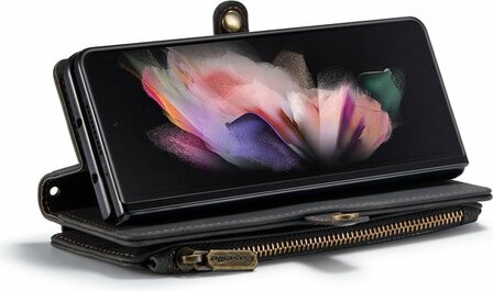 Samsung Z Fold 3 Charcoal Gray - Book Case met Rits