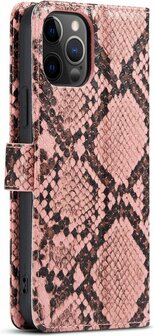 iPhone 11 Roze - Slangen Book Case
