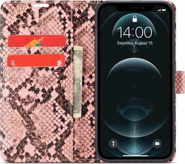 iPhone 11 Roze - Slangen Book Case