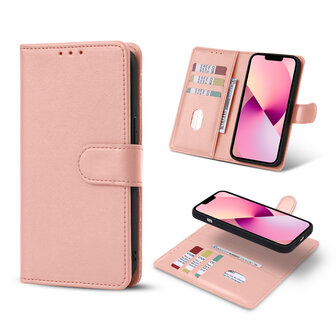 iPhone 16 Pro - 2 in 1 Afneembare Book Case - Roze
