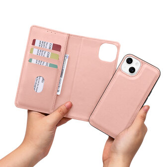 iPhone 16 Pro - 2 in 1 Afneembare Book Case - Roze