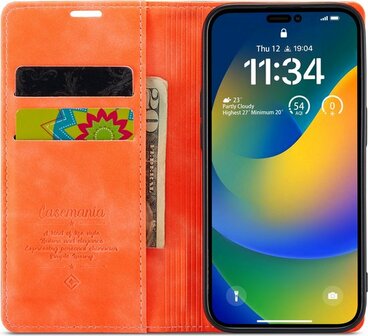 iPhone 14 Pro Topaz Orange - Book Case