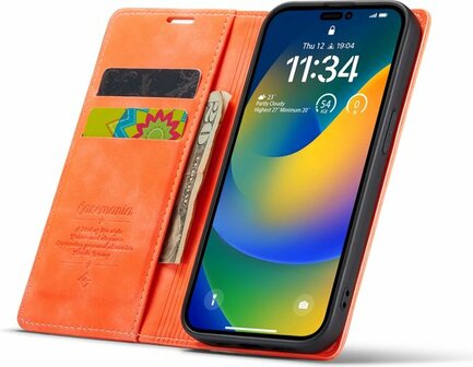 iPhone 14 Pro Topaz Orange - Book Case