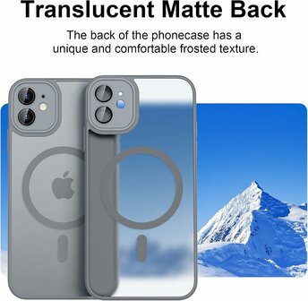 iPhone 12 - Grijs - Matte Armor - Geschikt voor MagSafe