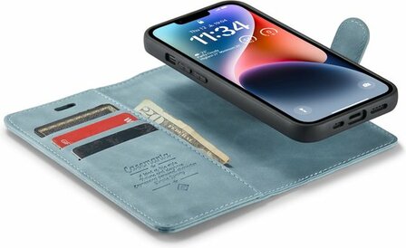 iPhone 14 Aqua Blue - 2 in 1 Book Case