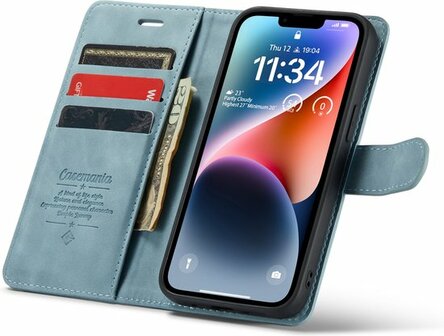 iPhone 14 Aqua Blue - 2 in 1 Book Case